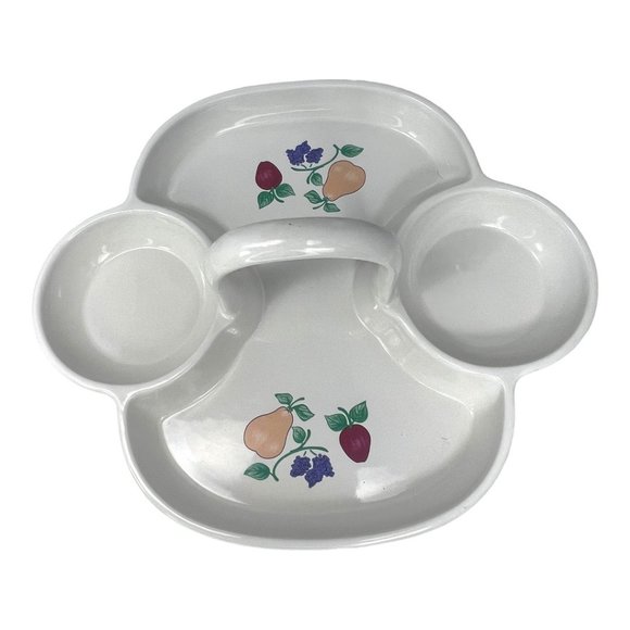 Orchard Medley by Princess House Ceramic Serving Tray Vintage Circa 1980s - Picture 3 of 9